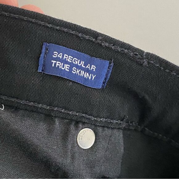 Gap High rise True Skinny Jeans Black denim -NWOT -34x29 regular - Picture 9 of 14